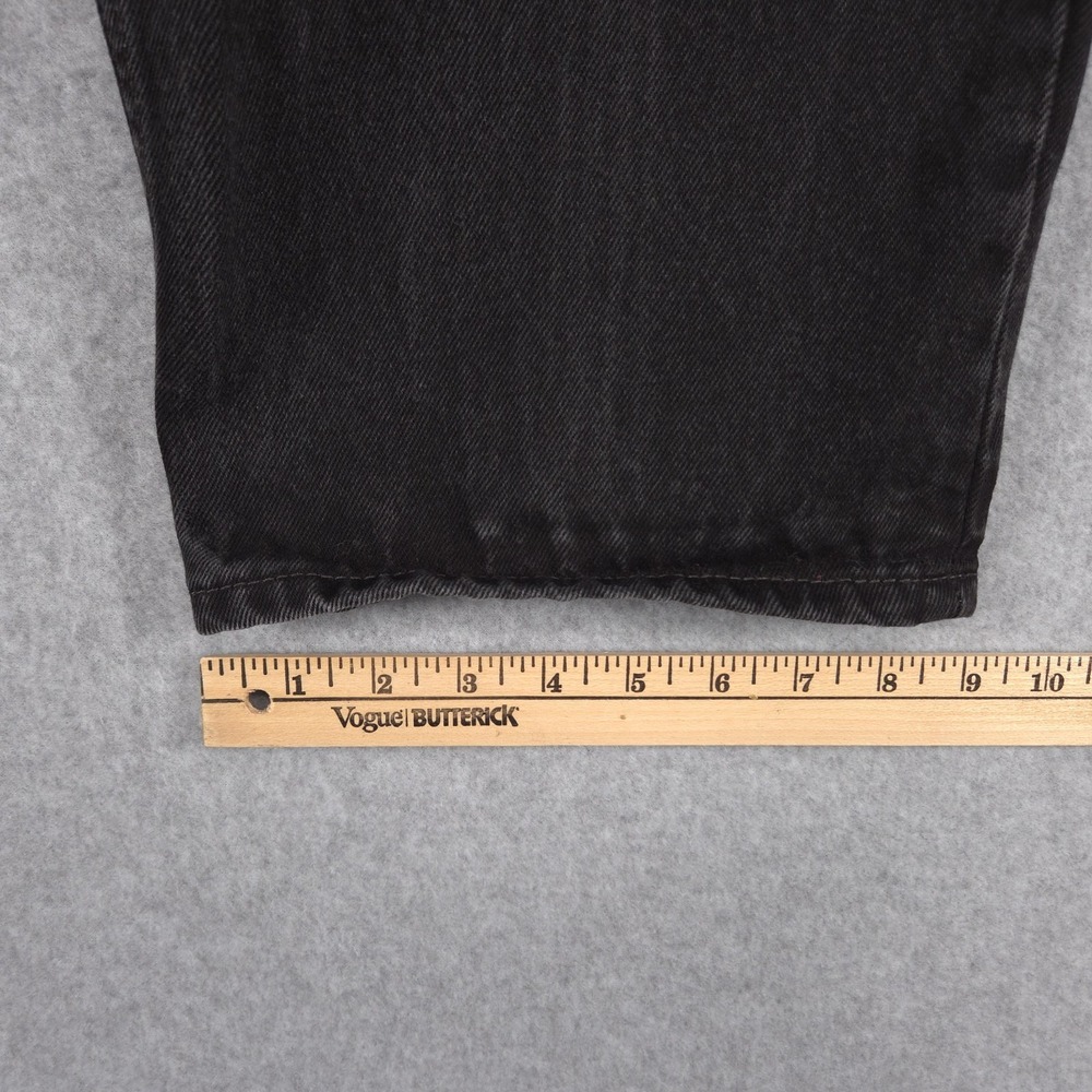 Levis 550 Mens Size 40x30 Black Denim Relaxed Fit Tapered Leg Jeans - Picture 11 of 16